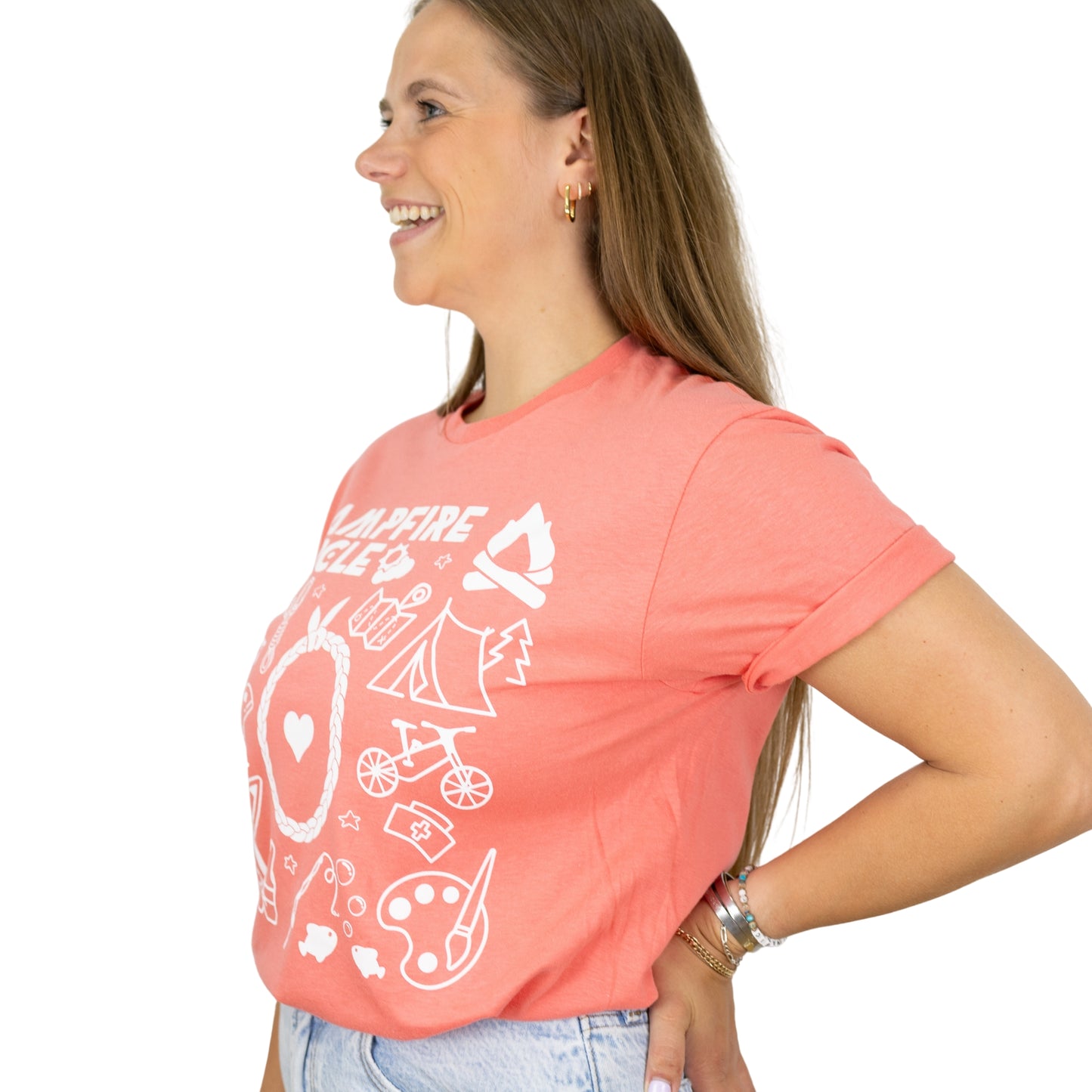 Camp Icons Coral T-Shirt