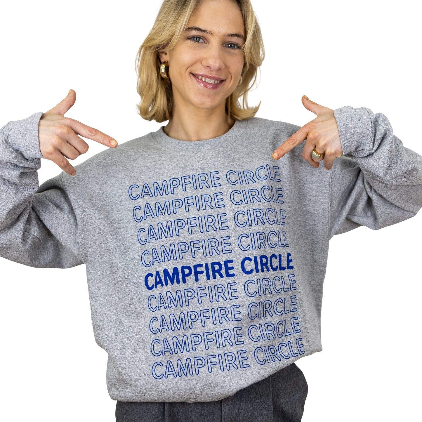 Campfire Circle Grey Crewneck