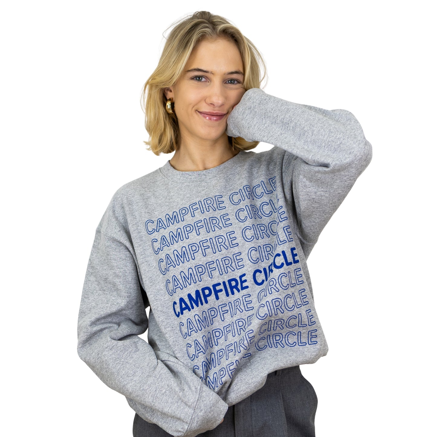 Campfire Circle Grey Crewneck