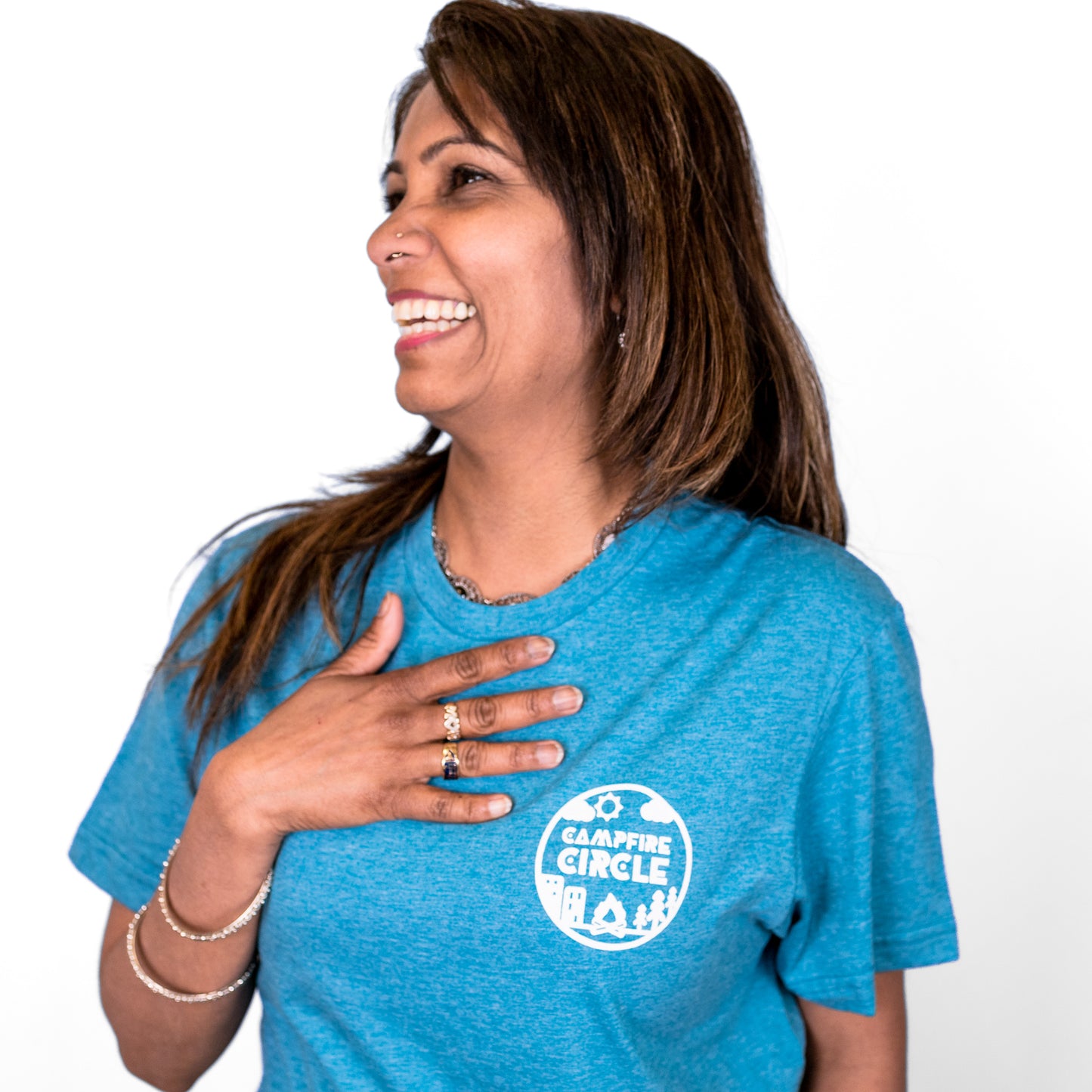 Community Crest Heather Teal T-Shirt