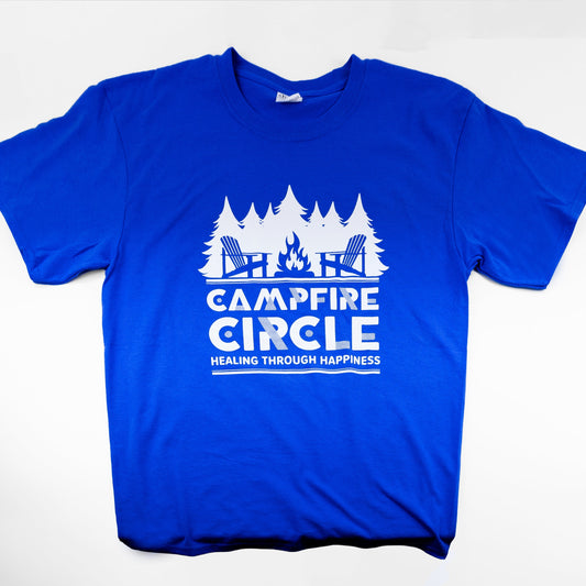Campfire Circle Royal Blue 2022 Summer Youth T-Shirt