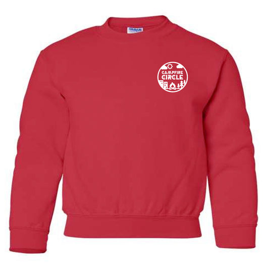 Community Crest Red Youth Crewneck