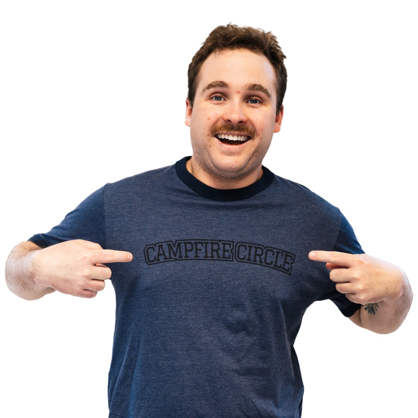 Campfire Circle Navy Ringer T-Shirt