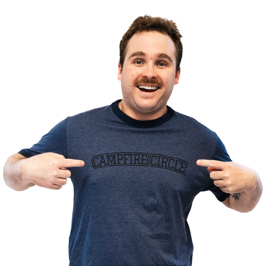 Campfire Circle Navy Ringer T-Shirt