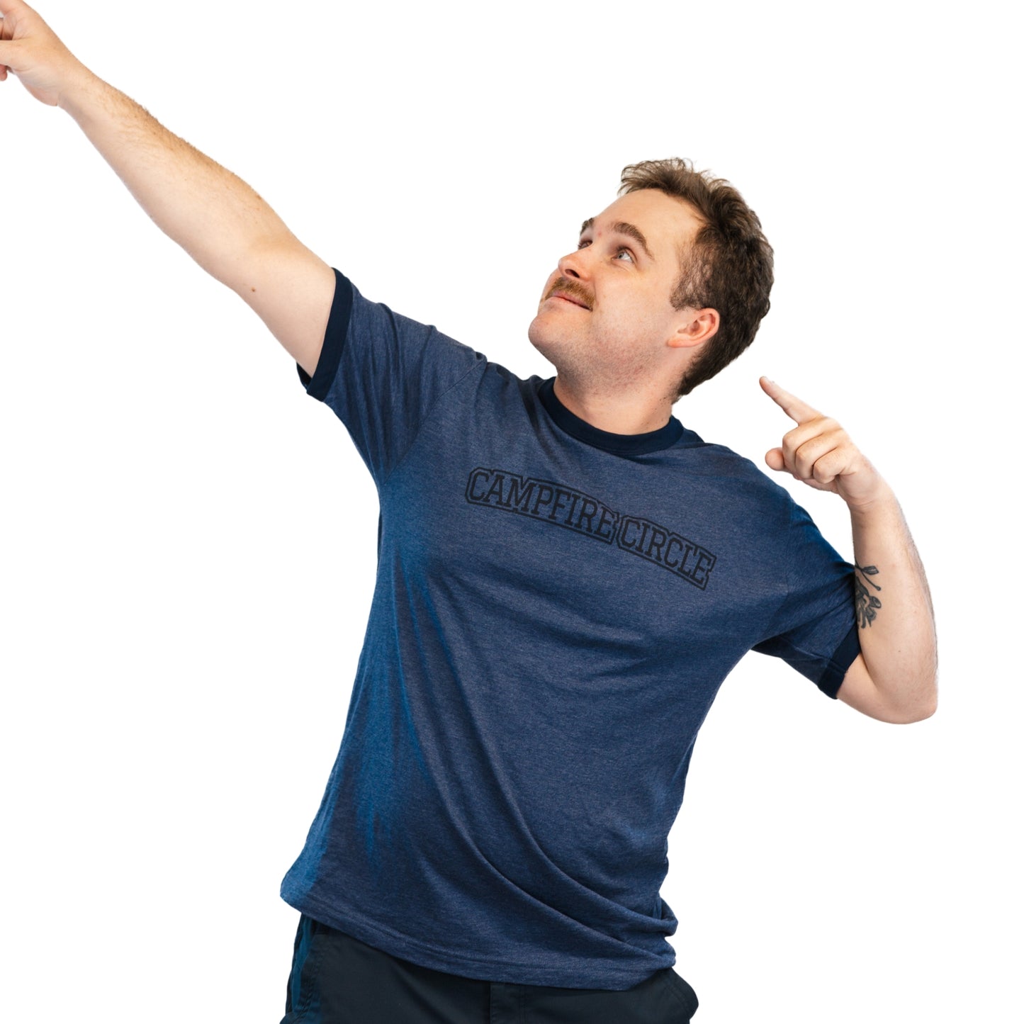 Campfire Circle Navy Ringer T-Shirt