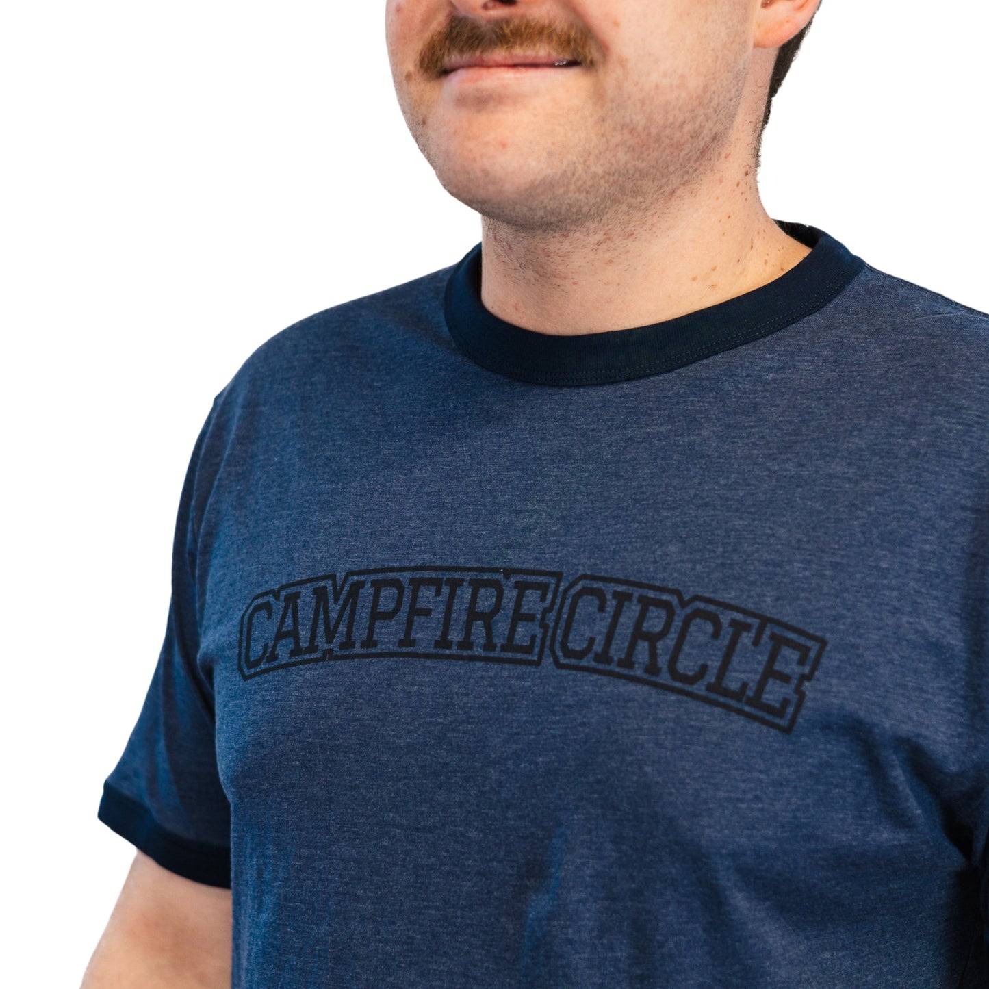 Campfire Circle Navy Ringer T-Shirt