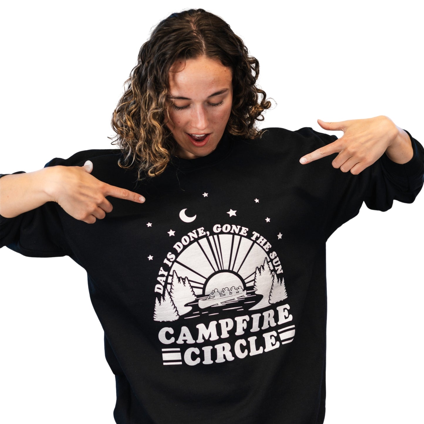 Day is Done Black Crewneck