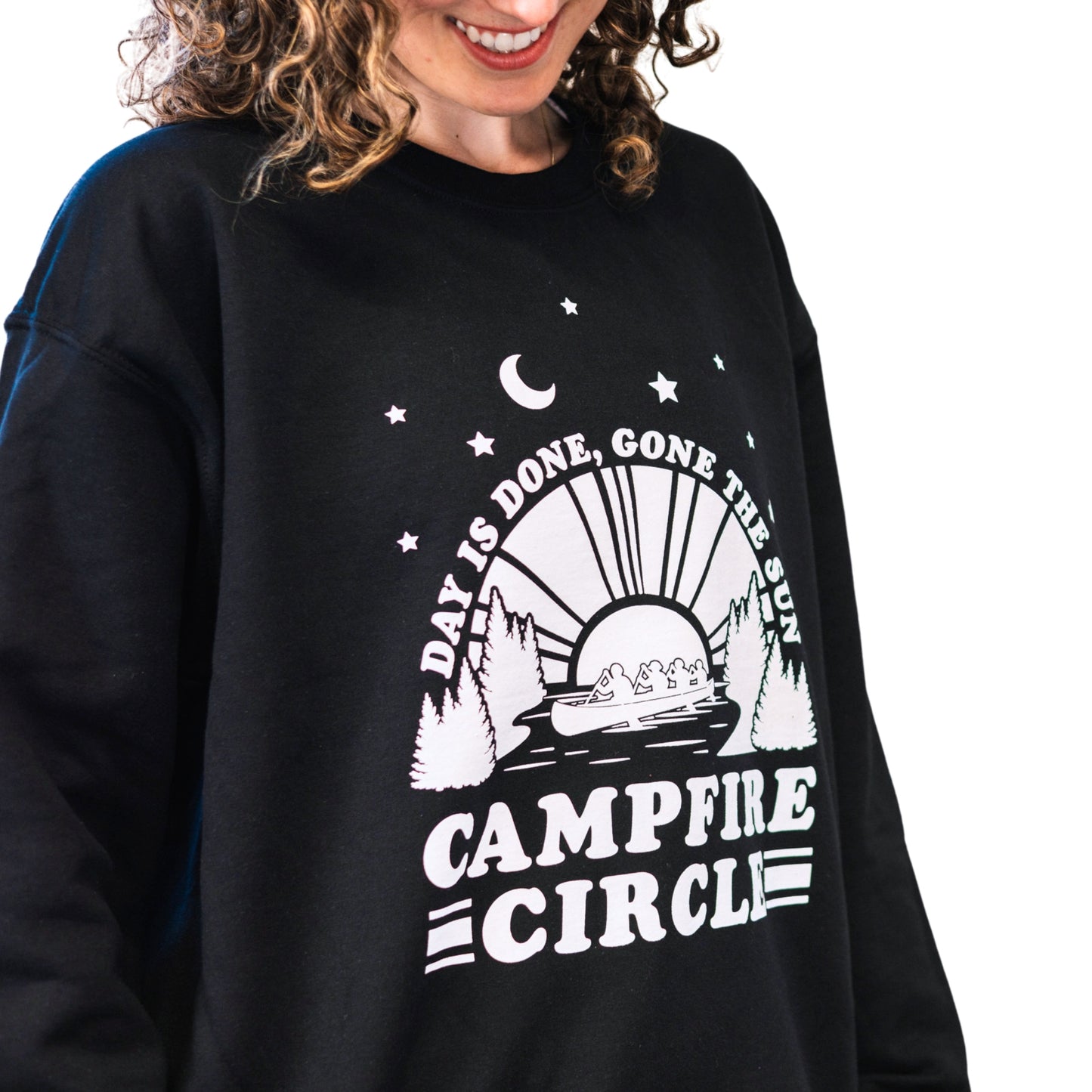 Day is Done Black Crewneck