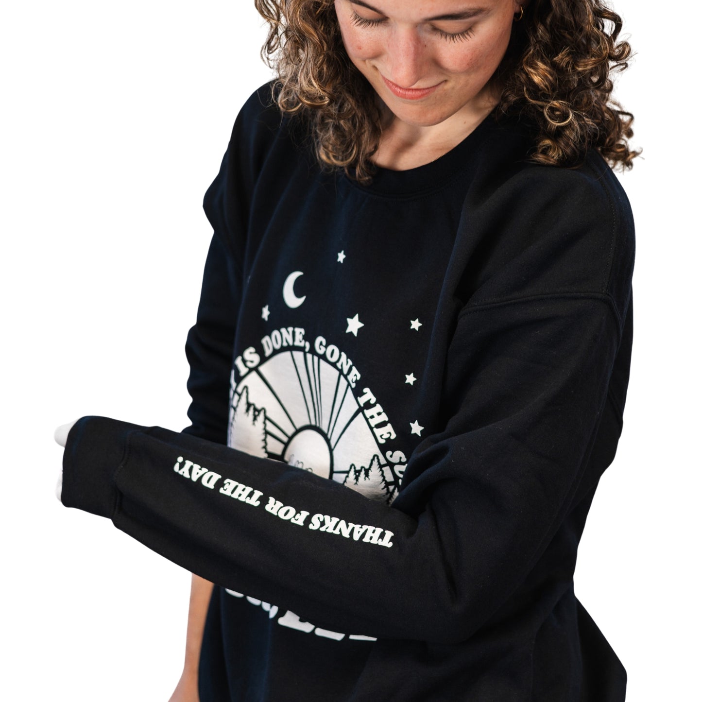 Day is Done Black Crewneck