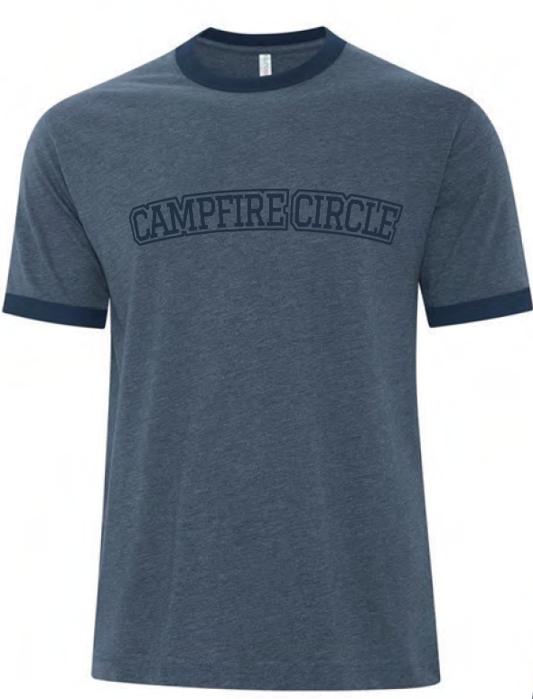 Campfire Circle Navy Ringer T-Shirt