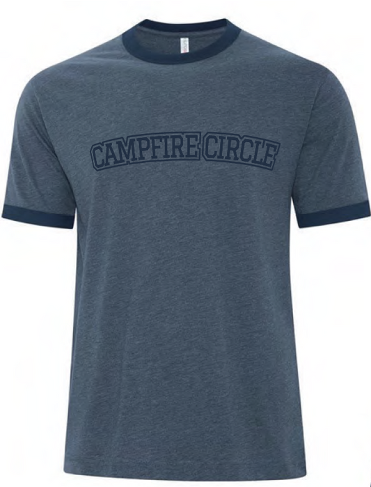 Campfire Circle Navy Ringer T-Shirt