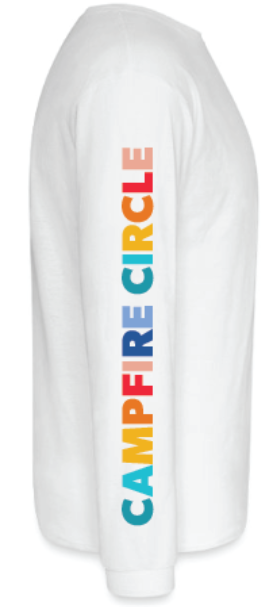 Campfire Circle Logo White Crewneck