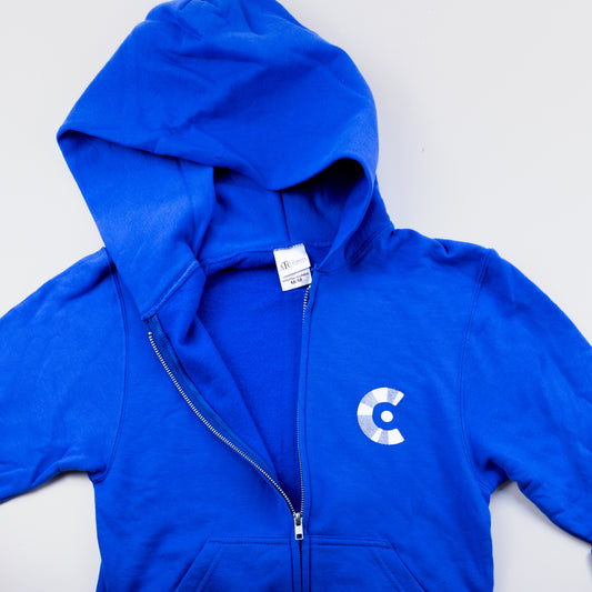 Campfire Circle Blue Youth Full Zip Hoodie