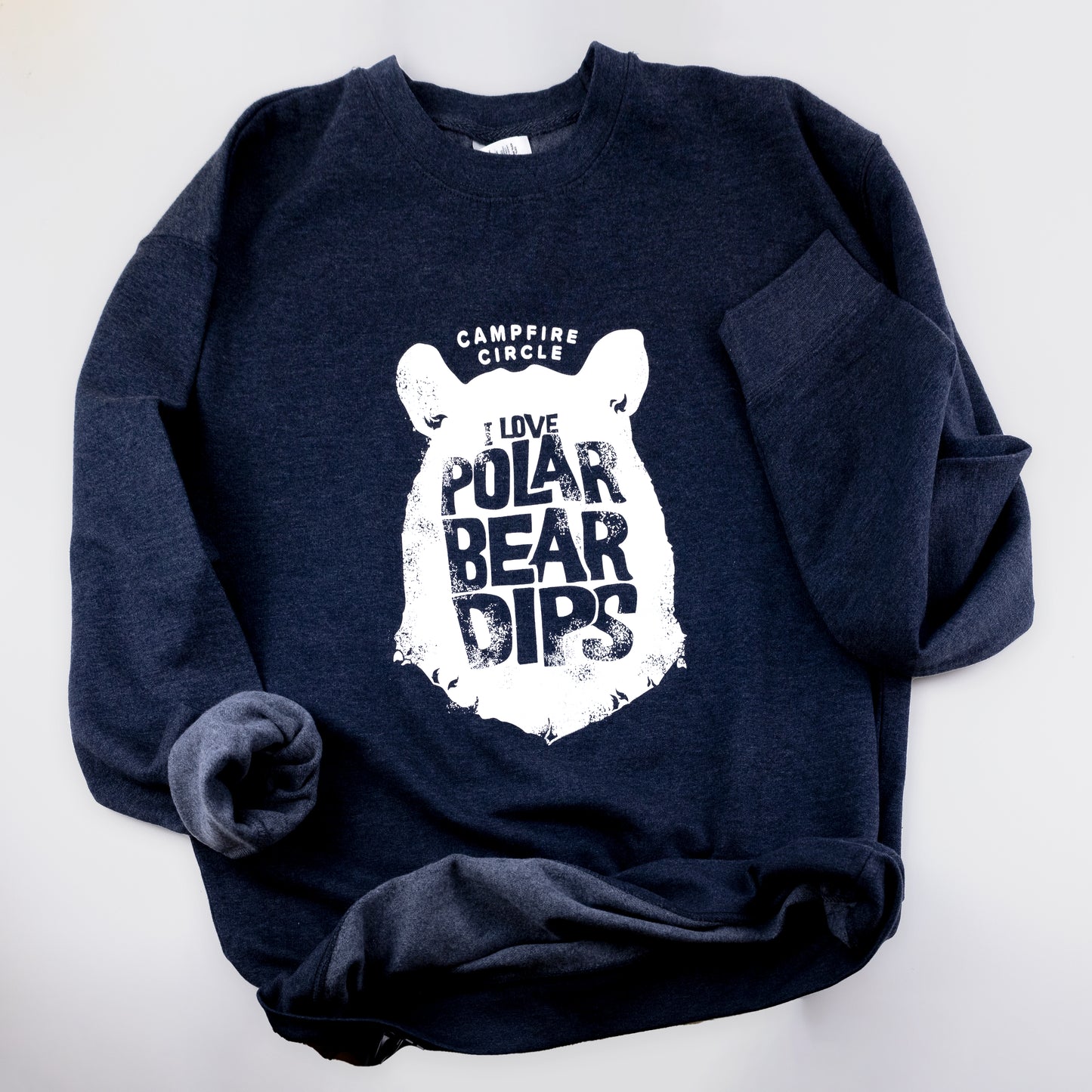 Polar Bear Dips Heather Navy Crewneck