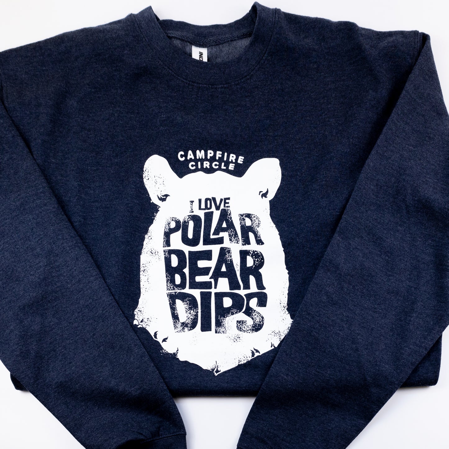 Polar Bear Dips Heather Navy Crewneck